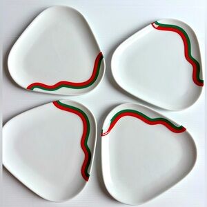 Kato Kogei Amore Plates Set of 4 Japan 1980s